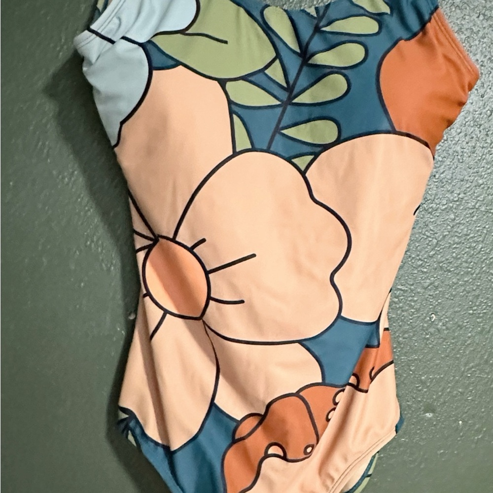 Roolee Bold Floral Patterned One-piece Swimsuit M